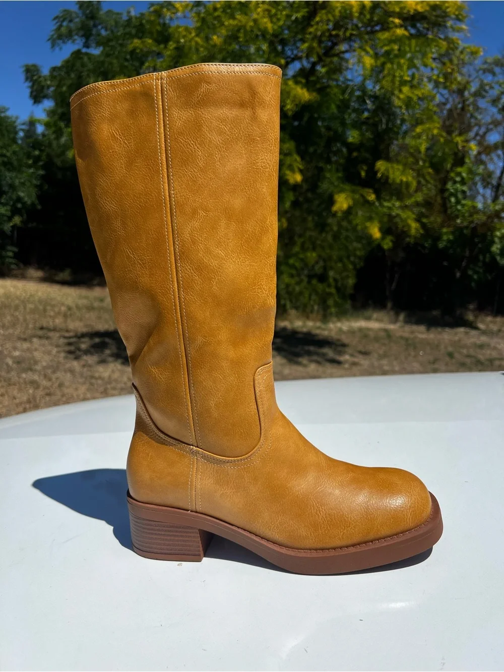 Women's Over-the-Knee Tan Boots — Sleek Everyday Riding Style